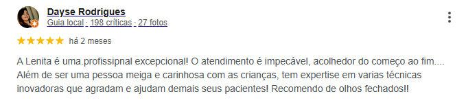 Depoimento de cliente no Google Meu Negócio - Print 1
